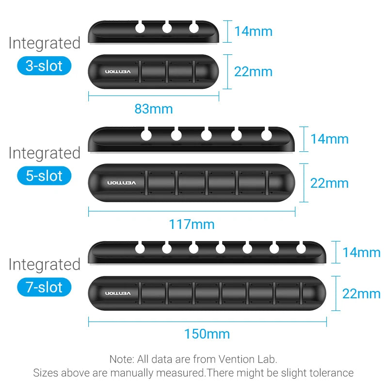 Vention Cable Organizer Silicone Plug Box USB Cable Winder Car Management Clips for Data Headphone Mouse Flexible Wire Organizer