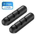 Vention Cable Organizer Silicone Plug Box USB Cable Winder Car Management Clips for Data Headphone Mouse Flexible Wire Organizer