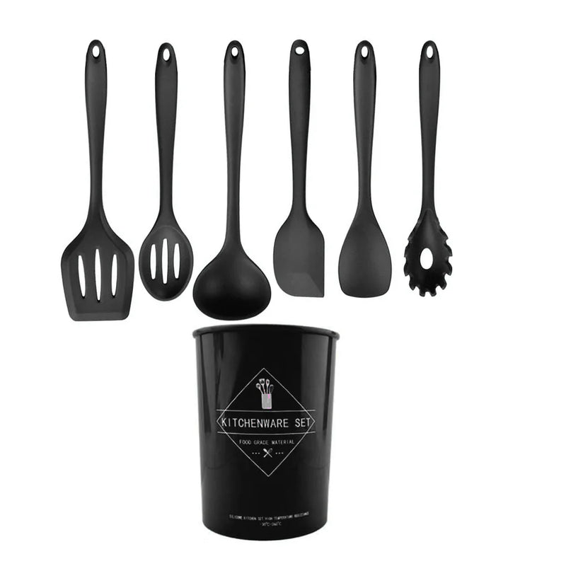Conjunto utensílios de cozinhar - pegadores de silicone