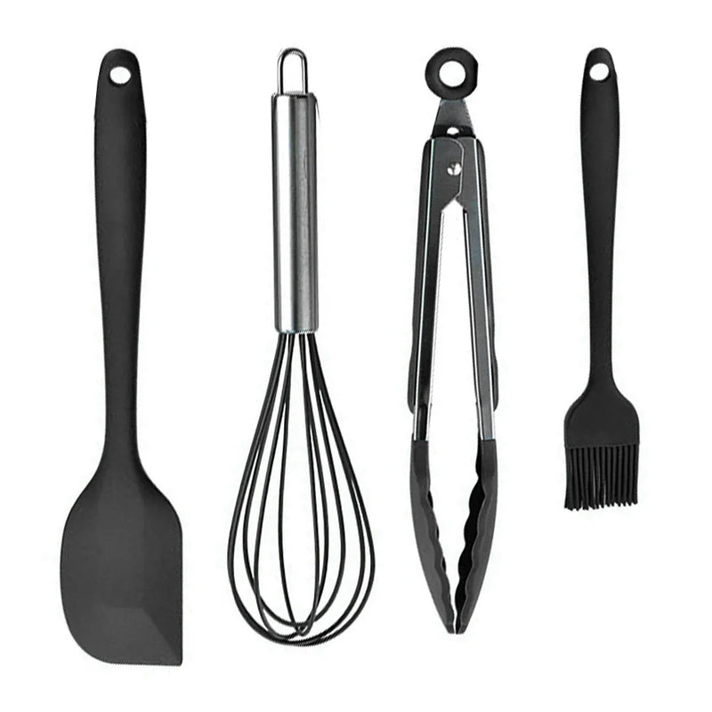 Conjunto utensílios de cozinhar - pegadores de silicone