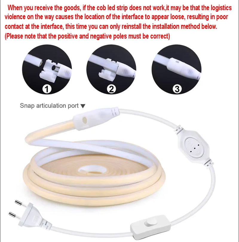 Fita de LED cob - A prova d'água