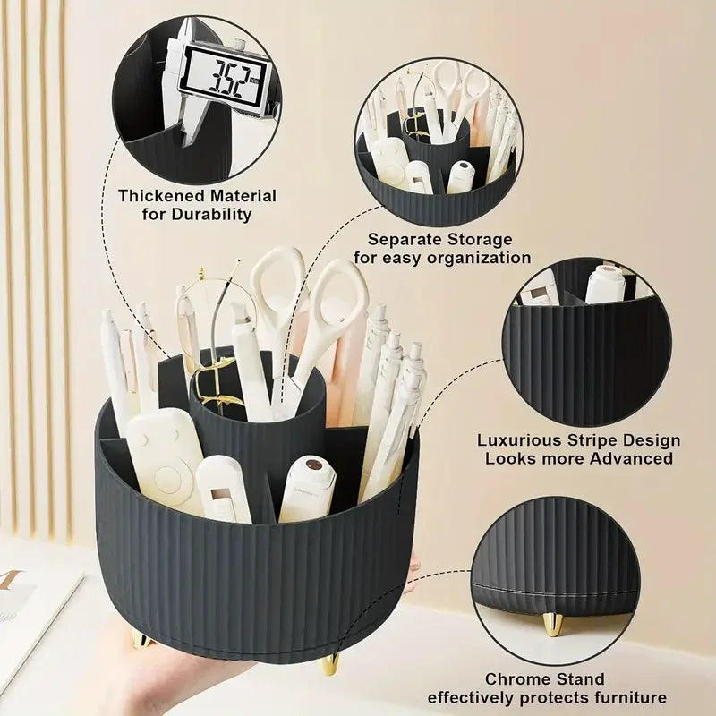 Suporte para pincel de maquiagem giratório